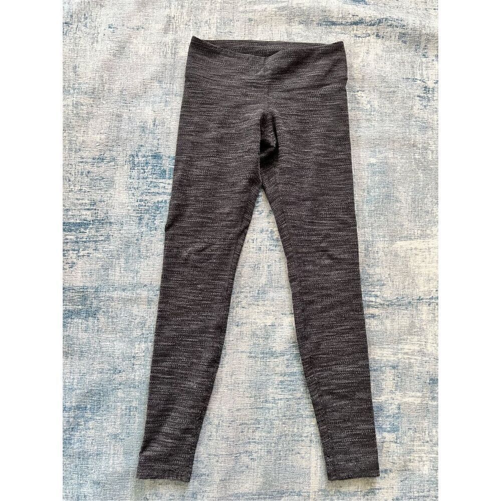 Lululemon Coco Pique Black White / Black Wunder Under Athletic Leggings Size 4